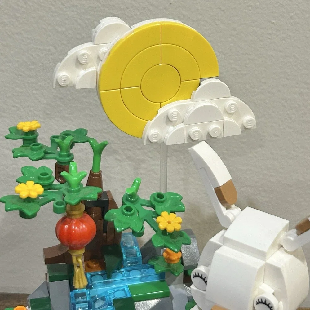 LEGO Jade Rabbit Building Toy Set, Fun Bunny Display Piece or Family Building Ac